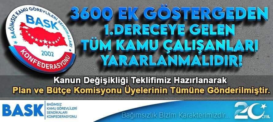 3600 Ek Göstergeden 1.dereceye Gelen Tüm Kamu Çalışanları Yararlanmalıdır.