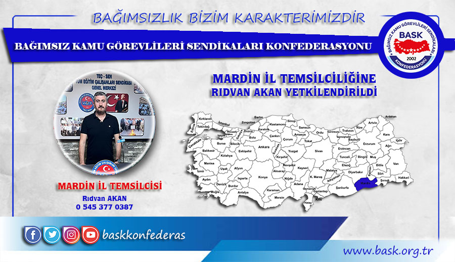 Rıdvan Akan BASK Mardin İl Temsilcisi Oldu