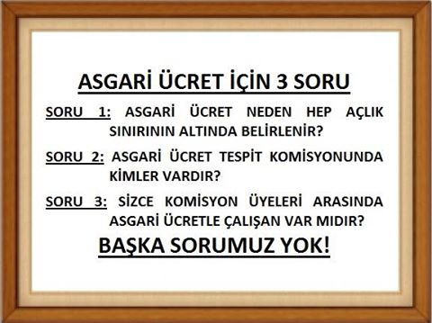 1.603 TL’lik Asgari Ücret, Yine Açlık Sınırını Aşamadı.