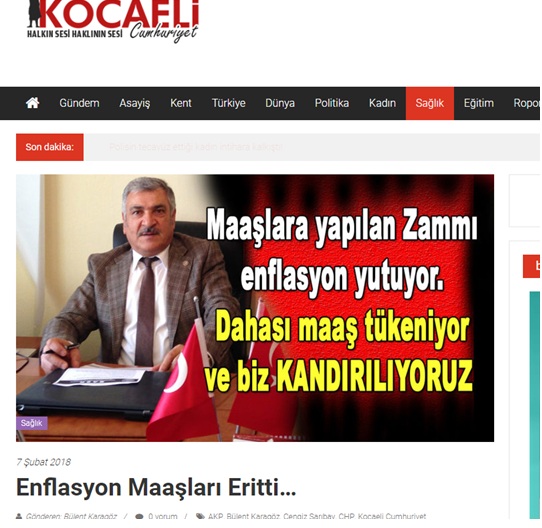 Kocaeli Temsilcimiz Sami Ayyıldız: Enflasyon Maaşları Eritti