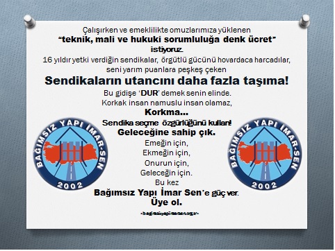 Korkma! Bağımsız Yapı İmar Sen'e Üye Ol!