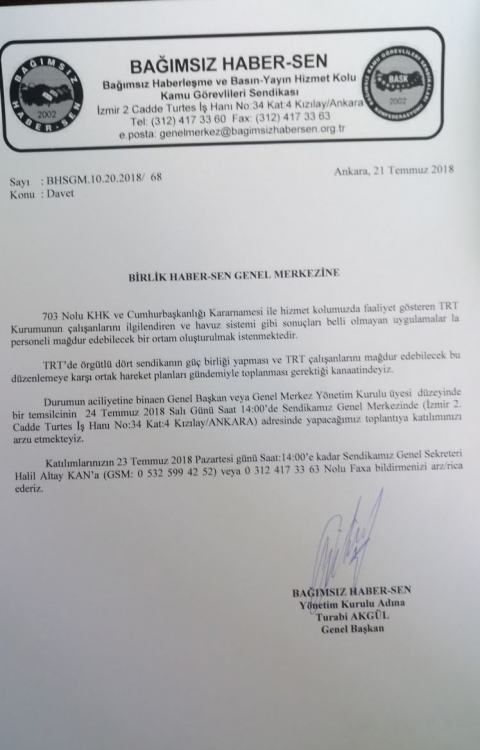 Sendikalara Güç Birliği Çağrısı