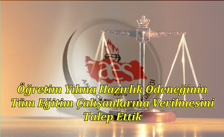 AES Genel Başkanı M. Alper Öğretici" Hazırlık Ödeneği Tüm Eğitim Çalışanlarına Verilsin!"