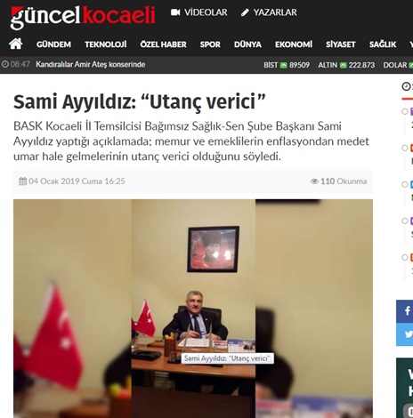 Kocaeli Temsilcimiz Sami Ayyıldız: