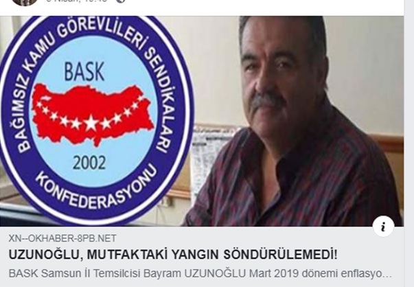 Samsun Temsilcimiz Bayram Uzunoğlu: "Mutfaktaki Yangın Söndürülemedi"