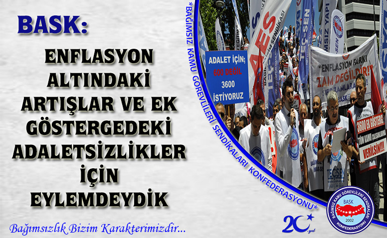 Enflasyon Altındaki Artışlar ve Ek Göstergedeki Adaletsizlikler İçin Eylemdeydik