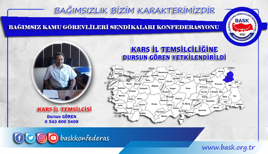 Dursun Gören BASK Kars İl Temsilcisi Oldu