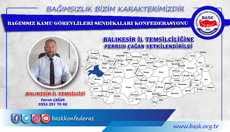 Ferruh Çağan BASK Balıkesir İl Temsilcisi Oldu