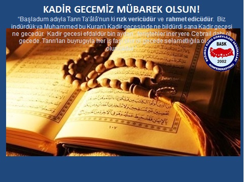 Kadir Gecemiz Mübarek Olsun