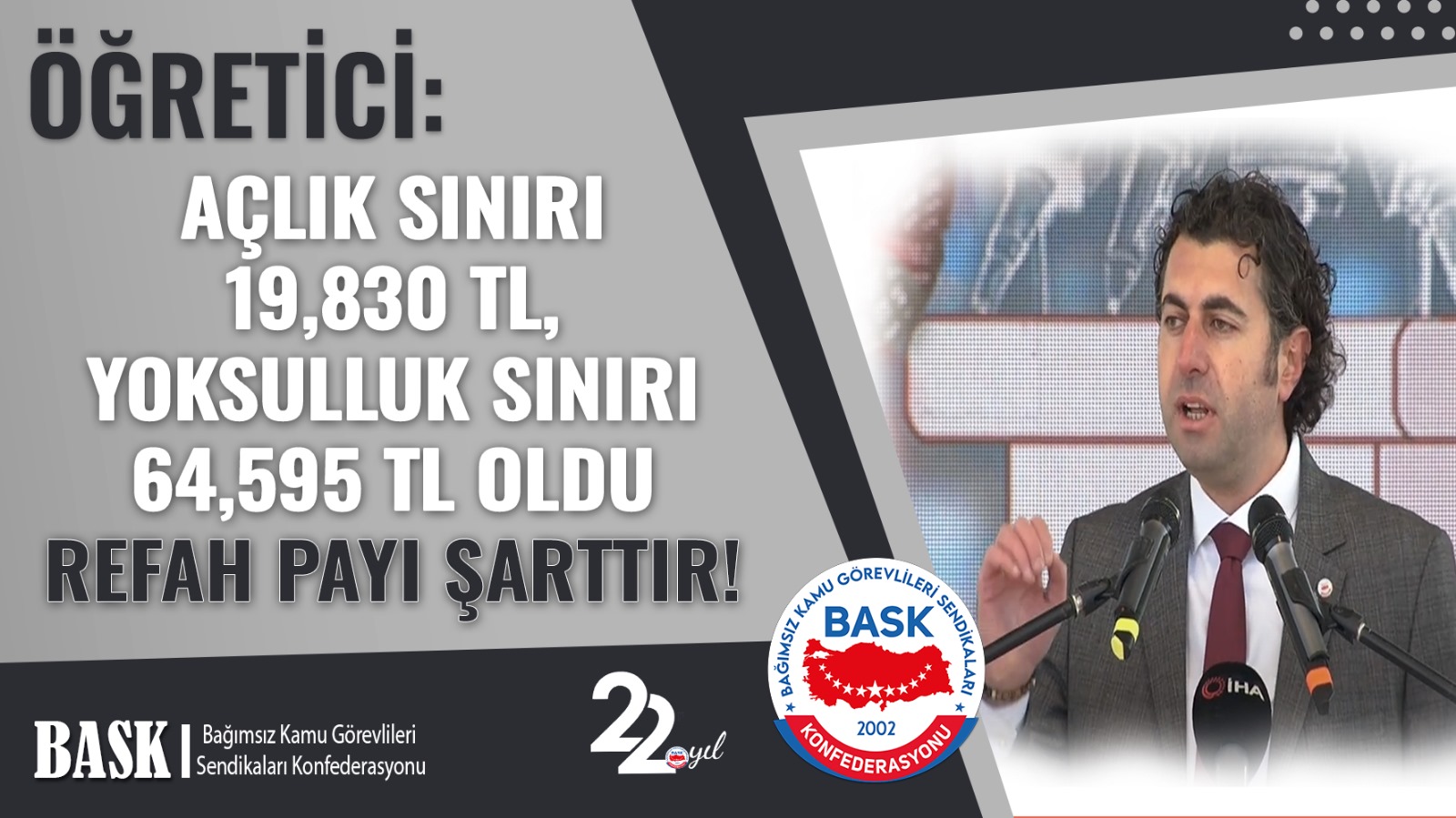 Öğretici: Açlık Sınırı 19,830 TL, Yoksulluk Sınırı 64,595 TL Oldu Refah Payı Şarttır!