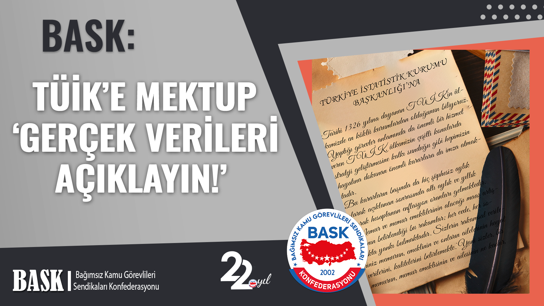 BASK'tan TÜİK'e Mektup "Gerçek Verileri Açıklayın!"