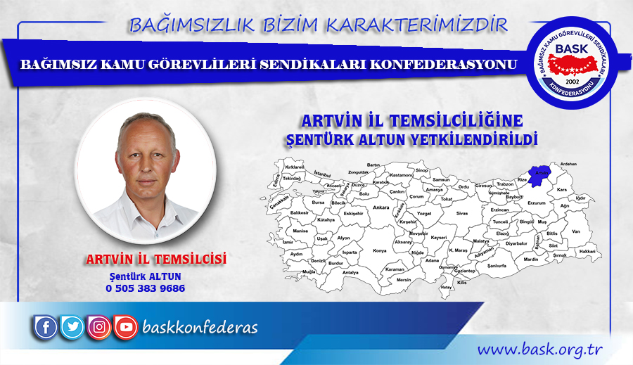 Şentürk Altun BASK Artvin İl Temsilcisi Oldu