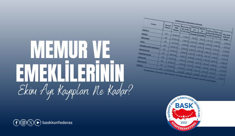 Memur ve Emeklilerinin Ekim Ayı Kayıpları ne Kadar?
