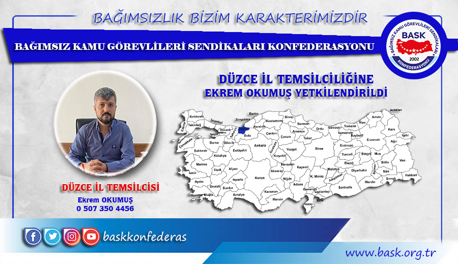 Ekrem Okumuş BASK Düzce İl Temsilcisi Oldu