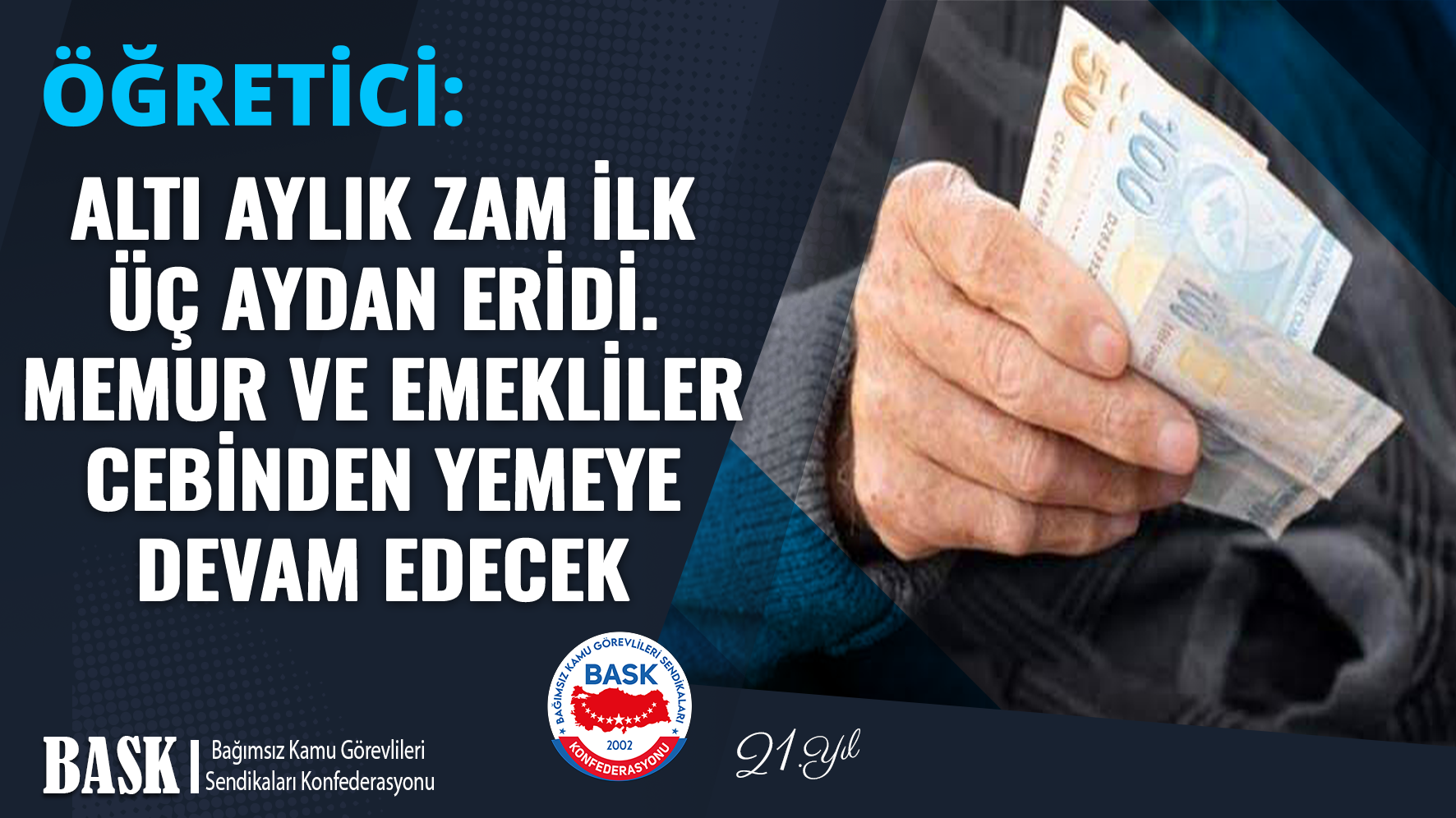 Öğretici: Altı Aylık Zam İlk Üç Aydan Eridi. Memur ve Emekliler Cebinden Yemeye Devam Edecek