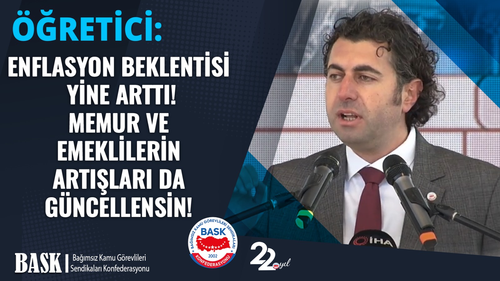 Öğretici: Enflasyon Beklentisi Yine Arttı! Memur ve Emeklilerin Artışları da Güncellensin!