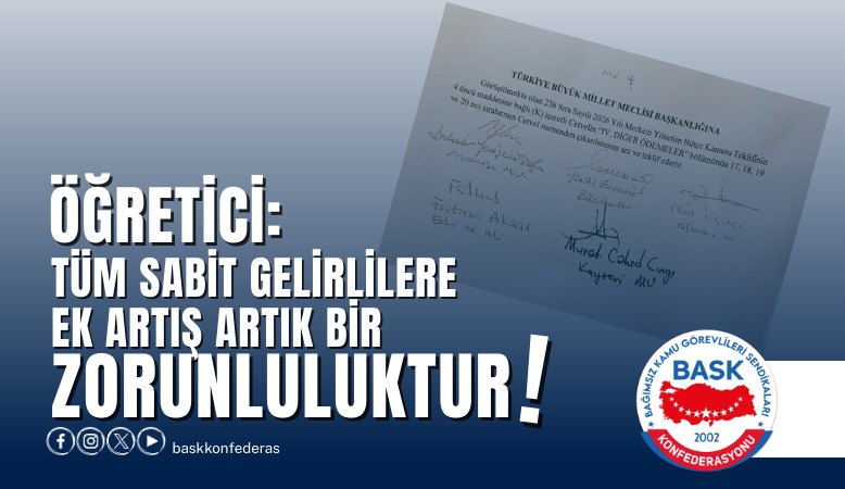 Öğretici: Tüm Sabit Gelirlilere Ek Artış Artık Bir Zorunluluktur