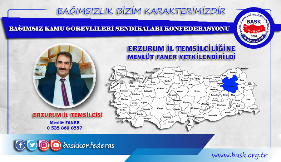 Mevlüt Faner BASK Erzurum İl Temsilcisi Oldu